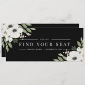 Moderner Botanischer Seekarten-Header für Schwarze (Vorne/Hinten)