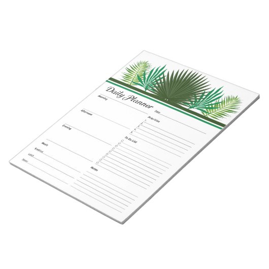 Moderner Botanischer Tagesplaner Notizblock (angewinkelt)