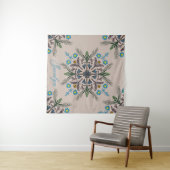 Moderner botanischer Tropenboho Mandala Name Wandteppich (Beispiel (Horizontal))