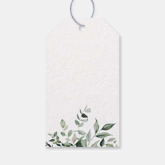 Moderner botanischer Urlaub Geschenkanhänger (Rückseite)