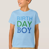 Moderner Boy Navy Blue Custom Age Number T-Shirt (Vorderseite)