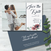 Moderner brasilianischer Navy-Blush Save the Date
