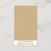 Moderner braune Erde Tone Checkered Pattern QR Cod Visitenkarte (Vorderseite)