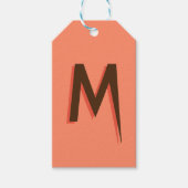 Moderner brauner 3D-Text - Anfangsbuchstabe | Lach Geschenkanhänger (Vorderseite)