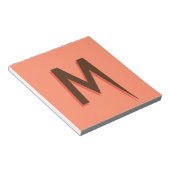 Moderner brauner 3D-Text - Anfangsbuchstabe | Lach Notizblock (angewinkelt)
