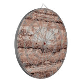 Moderner brauner beige Sepa verbrannter orangerer  Dartscheibe (Vorderseite Links)