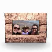 Moderner brauner beige Sepa verbrannter orangerer Fotoblock (Vorderseite)