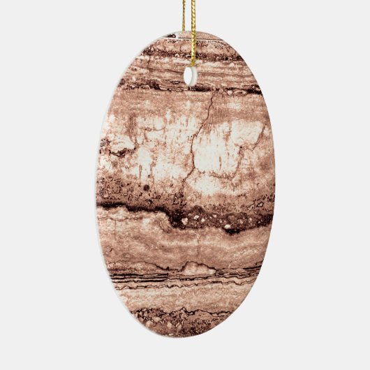 Moderner brauner beige Sepa verbrannter orangerer  Keramikornament (Rechts)