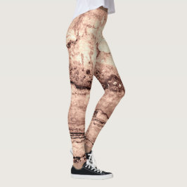 Moderner brauner beige Sepa verbrannter orangerer Leggings