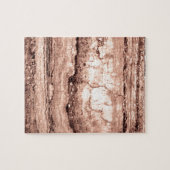 Moderner brauner beige Sepa verbrannter orangerer Puzzle (Horizontal)