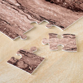 Moderner brauner beige Sepa verbrannter orangerer Puzzle (Seite)