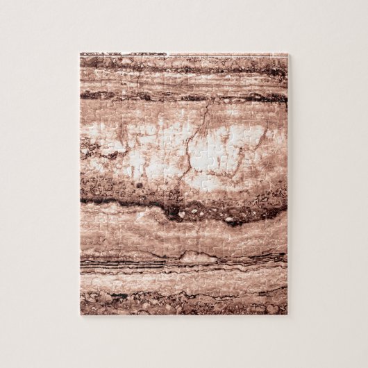 Moderner brauner beige Sepa verbrannter orangerer Puzzle (Vertikal)