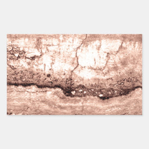 Moderner brauner beige Sepa verbrannter orangerer  Rechteckiger Aufkleber