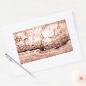 Moderner brauner beige Sepa verbrannter orangerer  Rechteckiger Aufkleber (Umschlag)