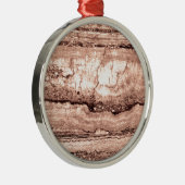 Moderner brauner beige Sepa verbrannter orangerer Silbernes Ornament (Rechts)