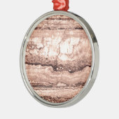 Moderner brauner beige Sepa verbrannter orangerer Silbernes Ornament (Links)