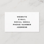 Moderner brauner beige Sepa verbrannter orangerer Visitenkarte (Rückseite)