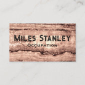 Moderner brauner beige Sepa verbrannter orangerer Visitenkarte (Vorderseite)