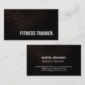 Moderner brauner Fitness Trainer Sport Visitenkarte (Vorne/Hinten)