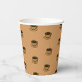 Moderner brauner, gemütlicher Kaffee-Cup aus dem M Pappbecher (Rückseite)