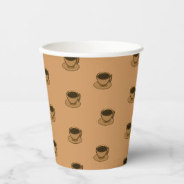 Moderner brauner, gemütlicher Kaffee-Cup aus dem M Pappbecher