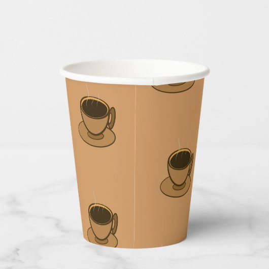 Moderner brauner, gemütlicher Kaffee-Cup aus dem M Pappbecher (Rechts)