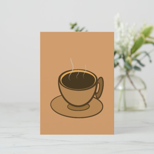 Moderner brauner, gemütlicher Kaffee-Cup im Mittel (Stehend Vorderseite)