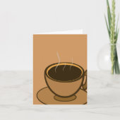 Moderner brauner, gemütlicher Kaffee-Cup im Mittel (Vorderseite)