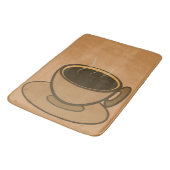 Moderner brauner, gemütlicher Kaffee-Cup im Mittel Badematte (Schrägansicht)