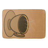 Moderner brauner, gemütlicher Kaffee-Cup im Mittel Badematte (Vorderseite)