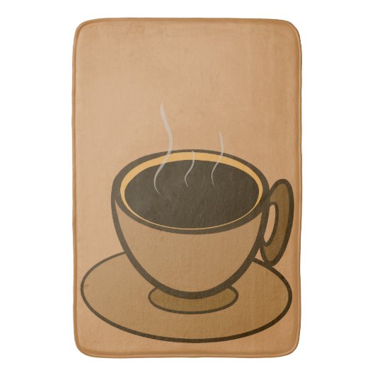Moderner brauner, gemütlicher Kaffee-Cup im Mittel Badematte (Vorderseite Vertikal)
