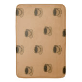 Moderner brauner, gemütlicher Kaffee-Cup im Mittel Badematte (Vorderseite Vertikal)