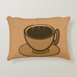 Moderner brauner, gemütlicher Kaffee-Cup im Mittel Dekokissen