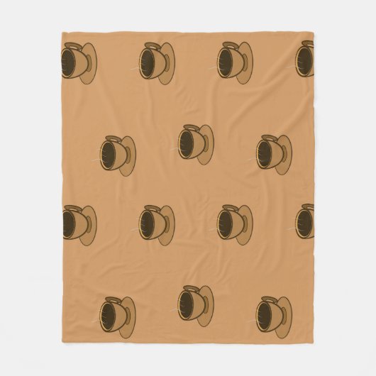 Moderner brauner, gemütlicher Kaffee-Cup im Mittel Fleecedecke (Vorderseite)