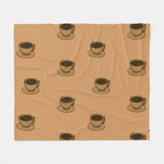 Moderner brauner, gemütlicher Kaffee-Cup im Mittel Fleecedecke (Vorderseite (Horizontal))