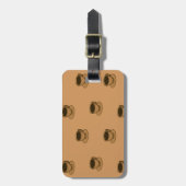 Moderner brauner, gemütlicher Kaffee-Cup im Mittel Gepäckanhänger (Vorderseite vertikal)