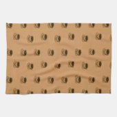 Moderner brauner, gemütlicher Kaffee-Cup im Mittel Geschirrtuch (Horizontal)