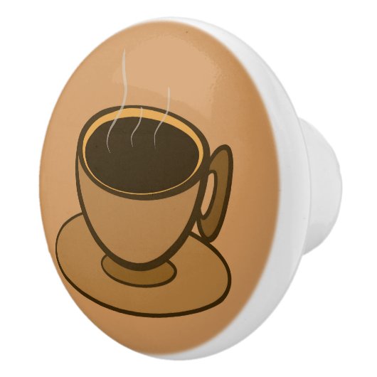 Moderner brauner, gemütlicher Kaffee-Cup im Mittel Keramikknauf (Rechts)