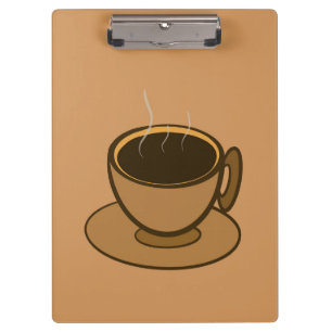 Moderner brauner, gemütlicher Kaffee-Cup im Mittel Klemmbrett