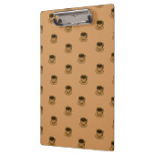 Moderner brauner, gemütlicher Kaffee-Cup im Mittel Klemmbrett (Links)