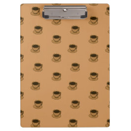 Moderner brauner, gemütlicher Kaffee-Cup im Mittel Klemmbrett