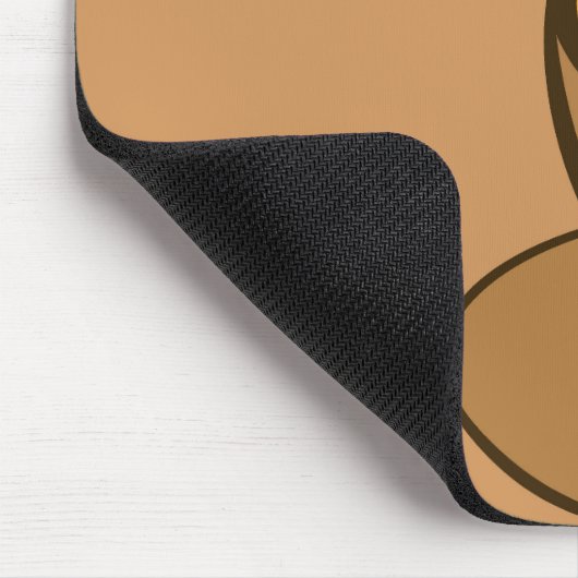 Moderner brauner, gemütlicher Kaffee-Cup im Mittel Mousepad (Ecke)