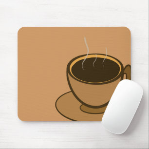 Moderner brauner, gemütlicher Kaffee-Cup im Mittel Mousepad
