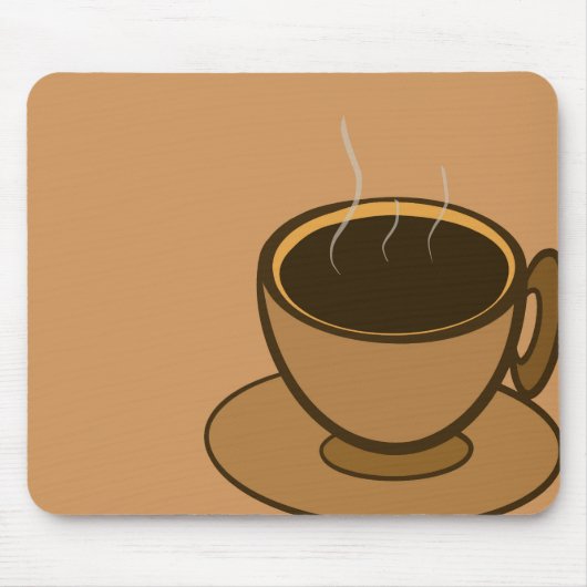 Moderner brauner, gemütlicher Kaffee-Cup im Mittel Mousepad (Vorne)