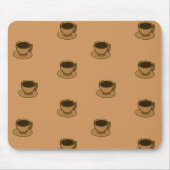 Moderner brauner, gemütlicher Kaffee-Cup im Mittel Mousepad (Vorne)