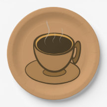 Moderner brauner, gemütlicher Kaffee-Cup im Mittel