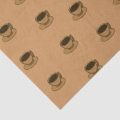 Moderner brauner, gemütlicher Kaffee-Cup im Mittel Seidenpapier (Detail)