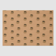 Moderner brauner, gemütlicher Kaffee-Cup im Mittel