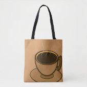 Moderner brauner, gemütlicher Kaffee-Cup im Mittel Tasche (Vorderseite)