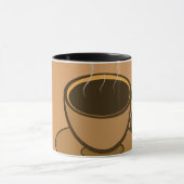 Moderner brauner, gemütlicher Kaffee-Cup im Mittel Tasse (Zentrum)